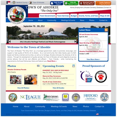 Ahoskie's Website Before and After