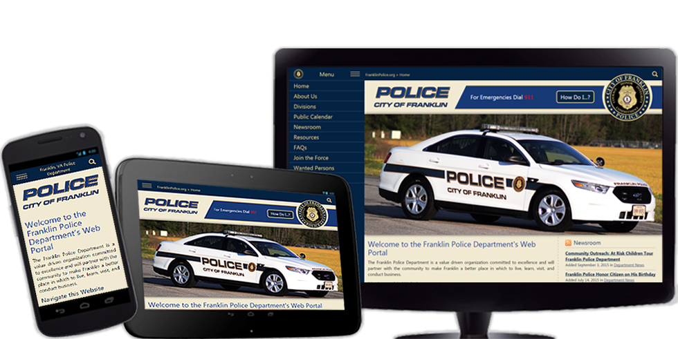 Responsive Web Design - FranklinPolice.org